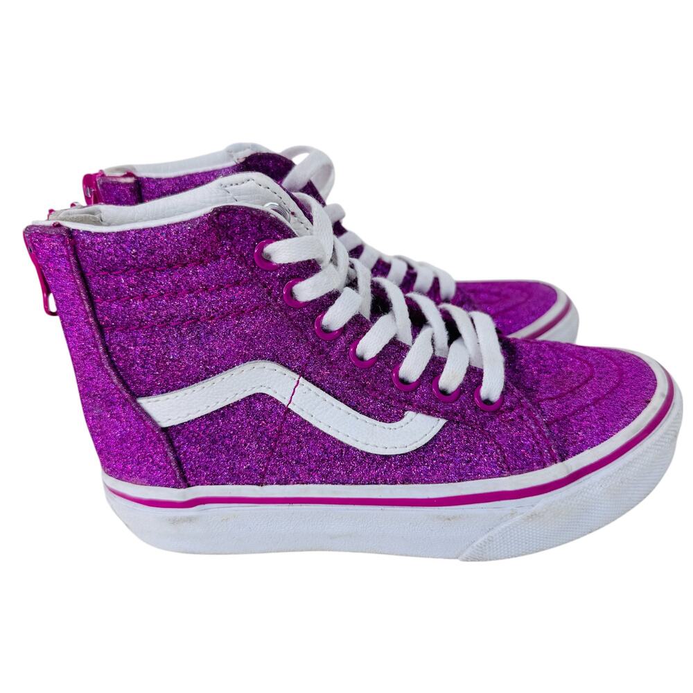 Vans Kids Sparkly Purple High-Top Boots
